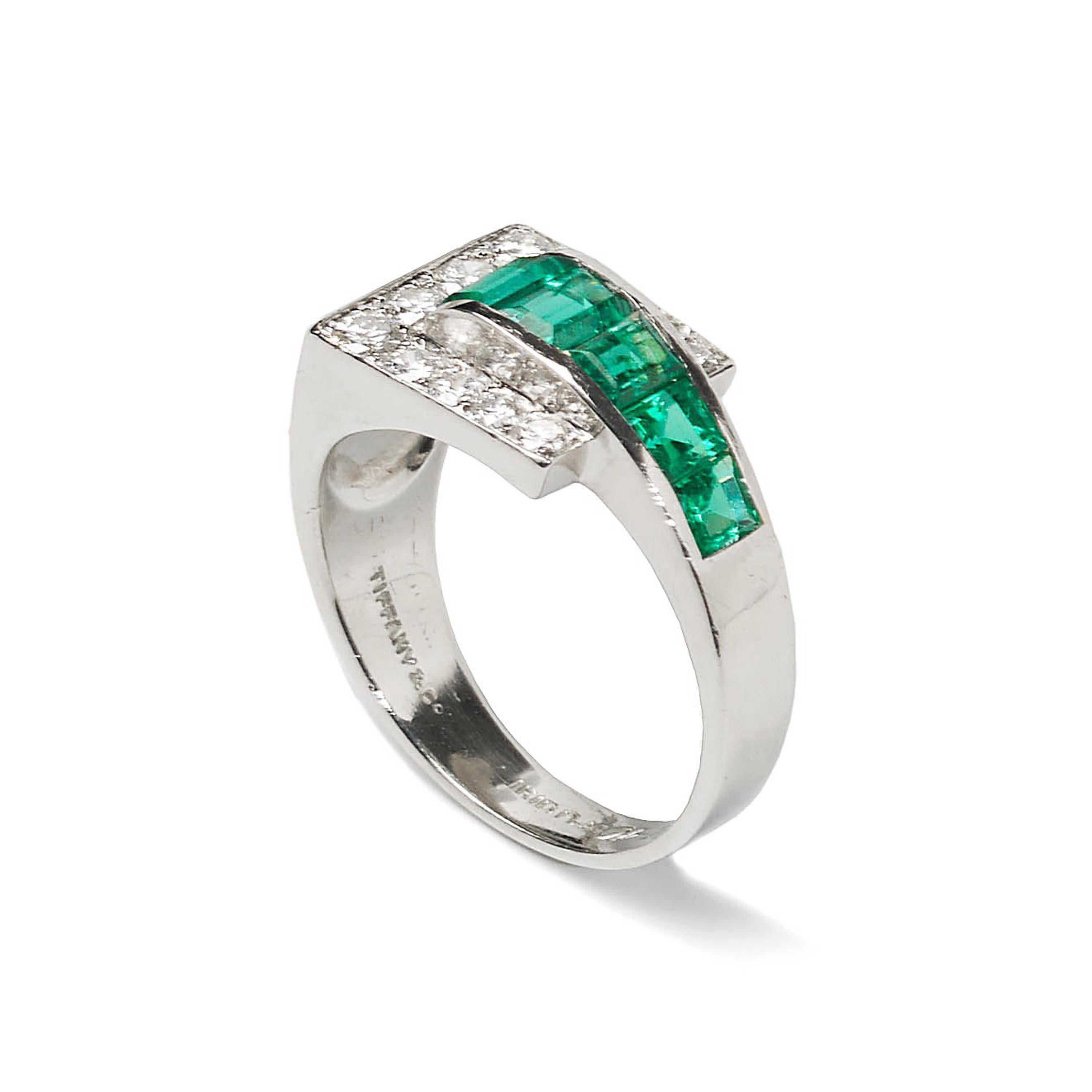 vintage tiffany emerald ring