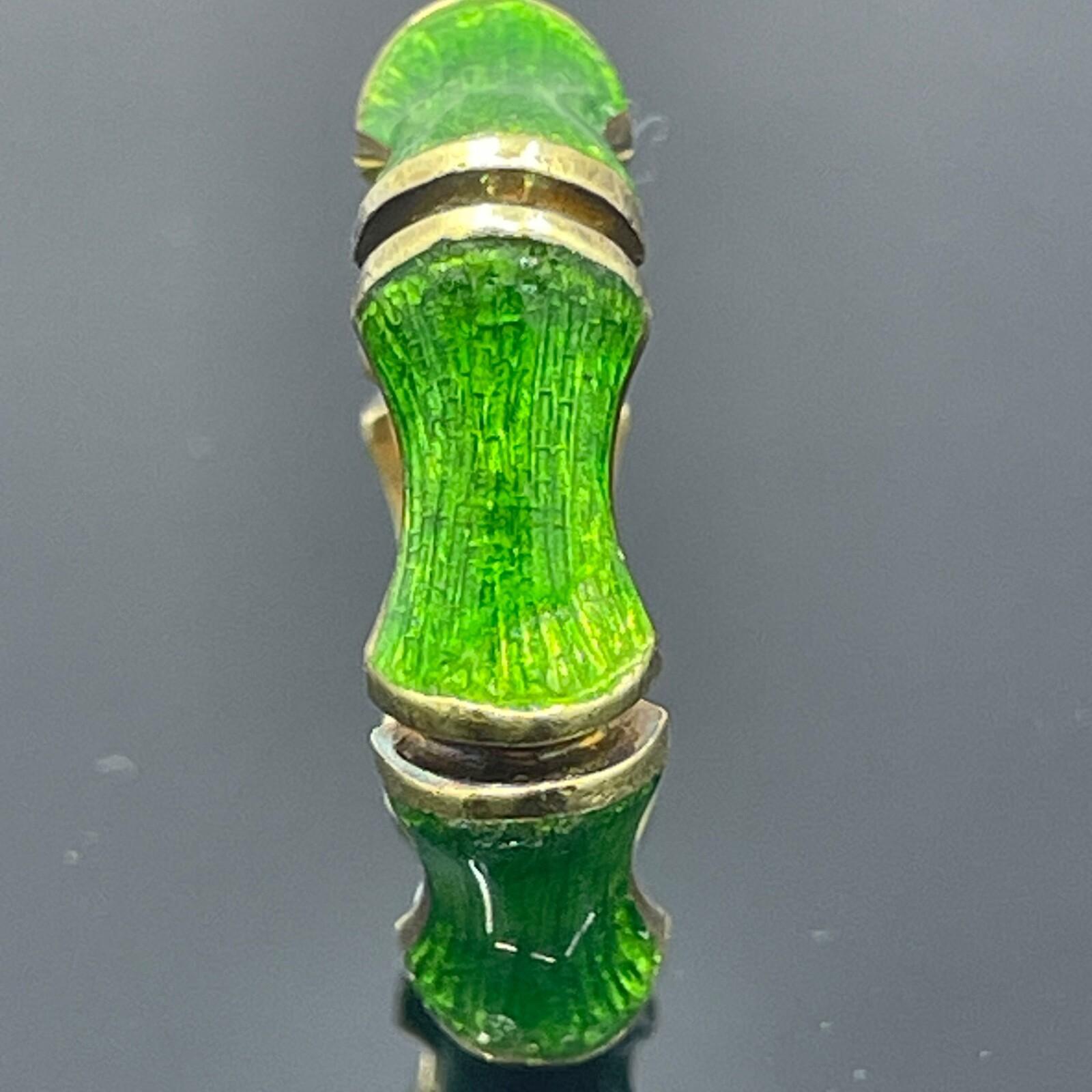 Anello di bambù smaltato Tiffany & Co. Sz 7 - 18 carati in vendita 6