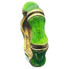 Vintage Tiffany & Co Enamel Bamboo Ring Sz 7 - 18k