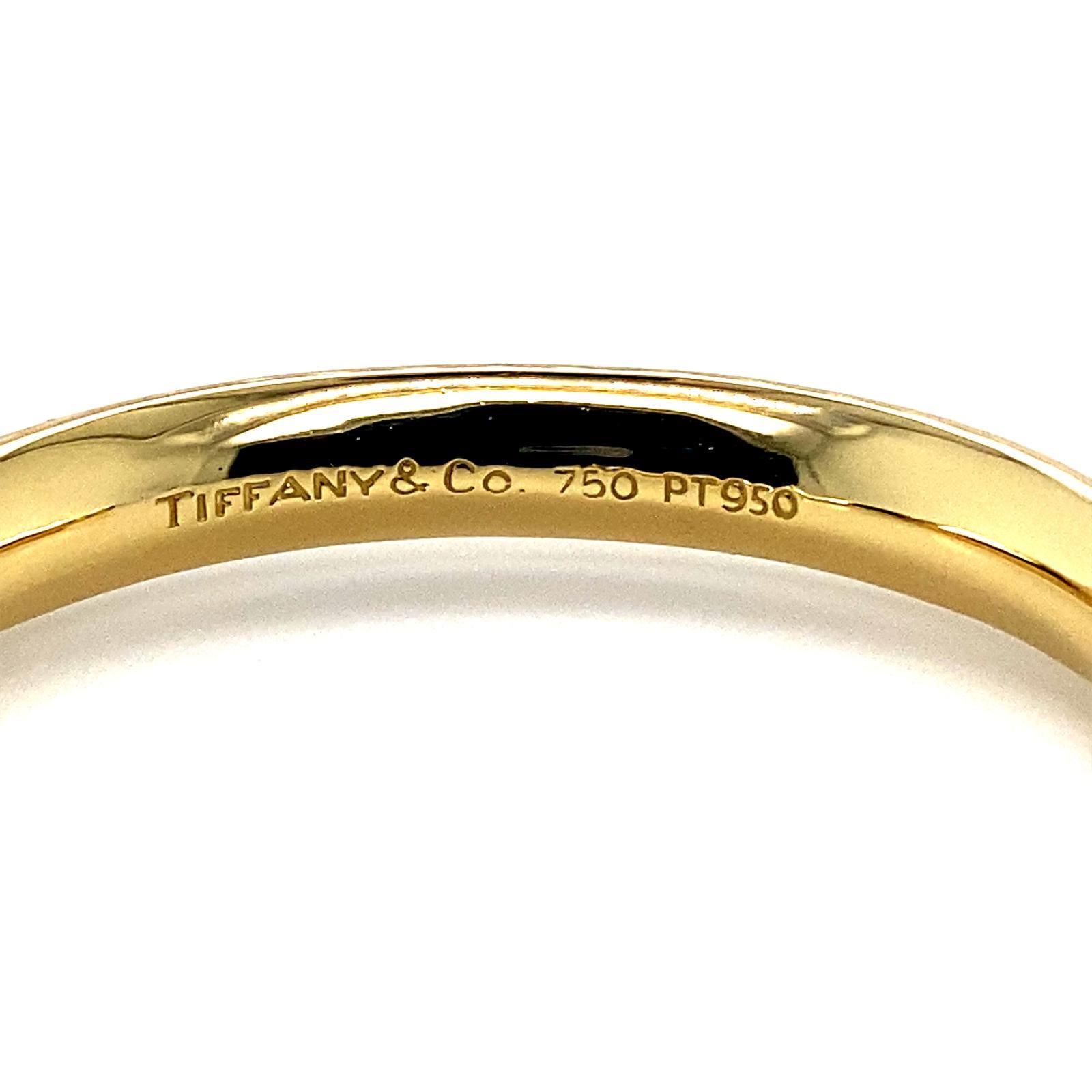 Retro Vintage Tiffany & Co. Etoile 18 Karat Yellow Gold Diamond Bangle For Sale