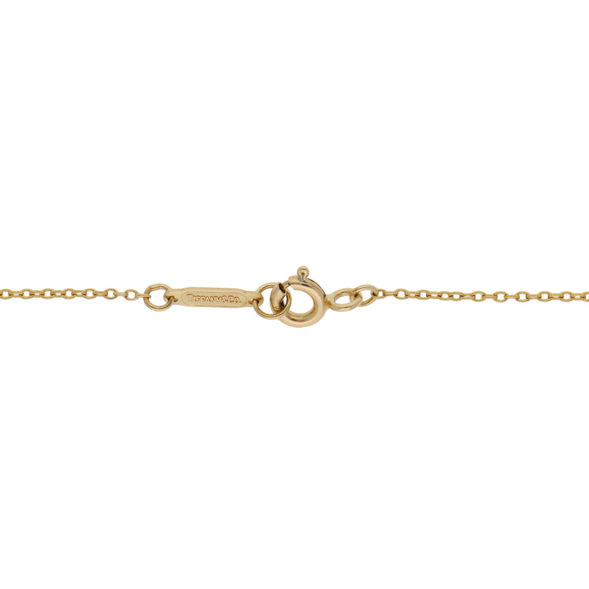 Taille brillant Vintage Tiffany & Co. Collier pendentif Etoile Cross Diamond en vente