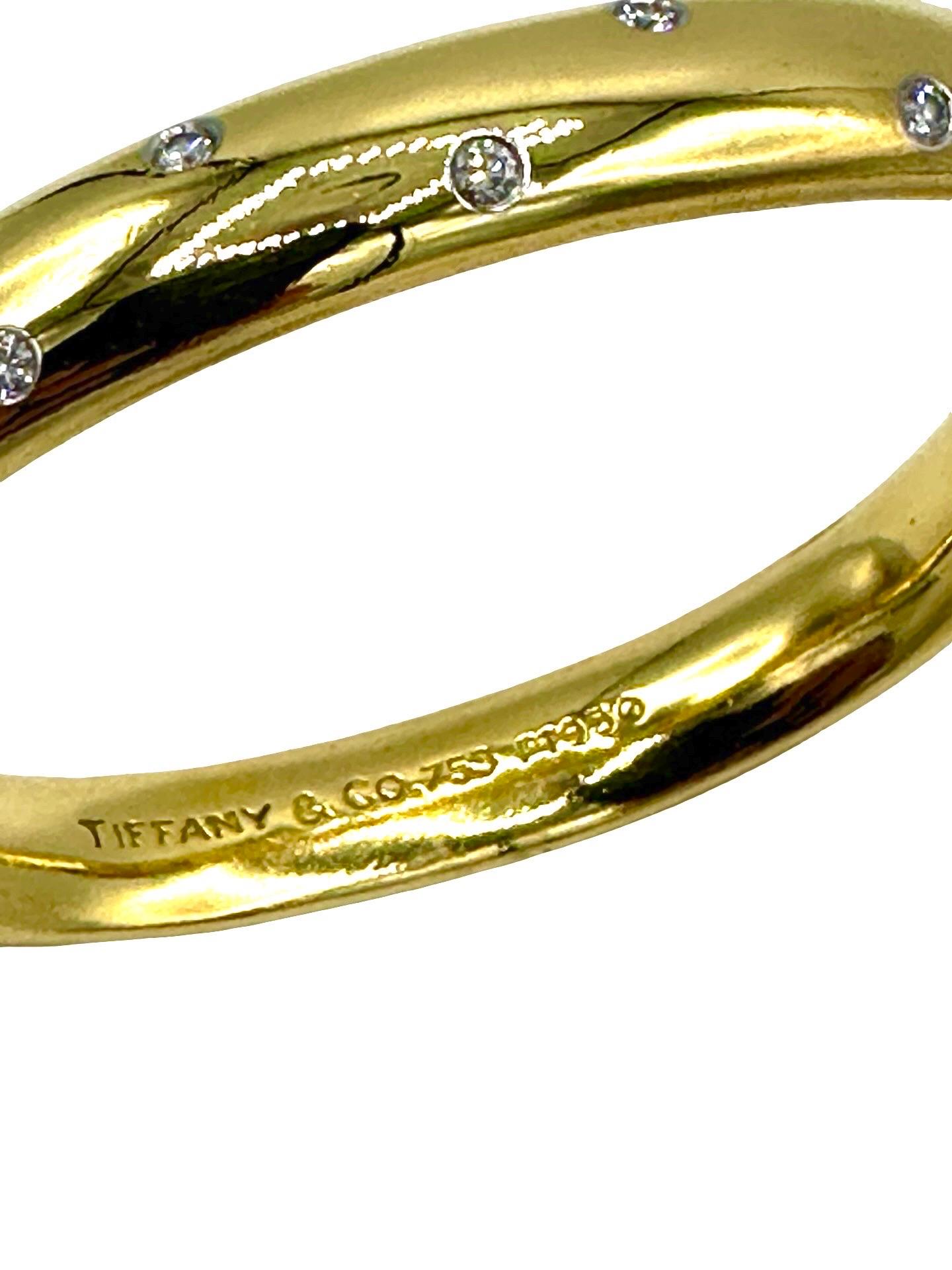 Moderno Tiffany & Co. d'epoca. Bracciale Etoile con diamanti, oro giallo 18 carati, CIRCA 1990 in vendita