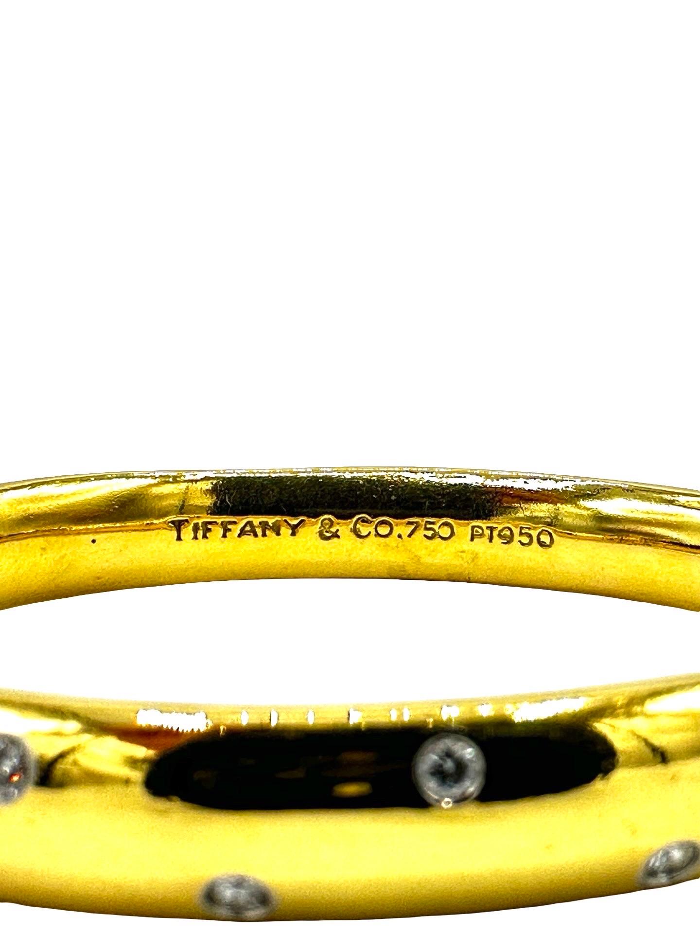 Taglio rotondo Tiffany & Co. d'epoca. Bracciale Etoile con diamanti, oro giallo 18 carati, CIRCA 1990 in vendita