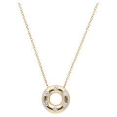 Vintage Tiffany & Co. Etoile Diamond Pendant Necklace in Yellow Gold