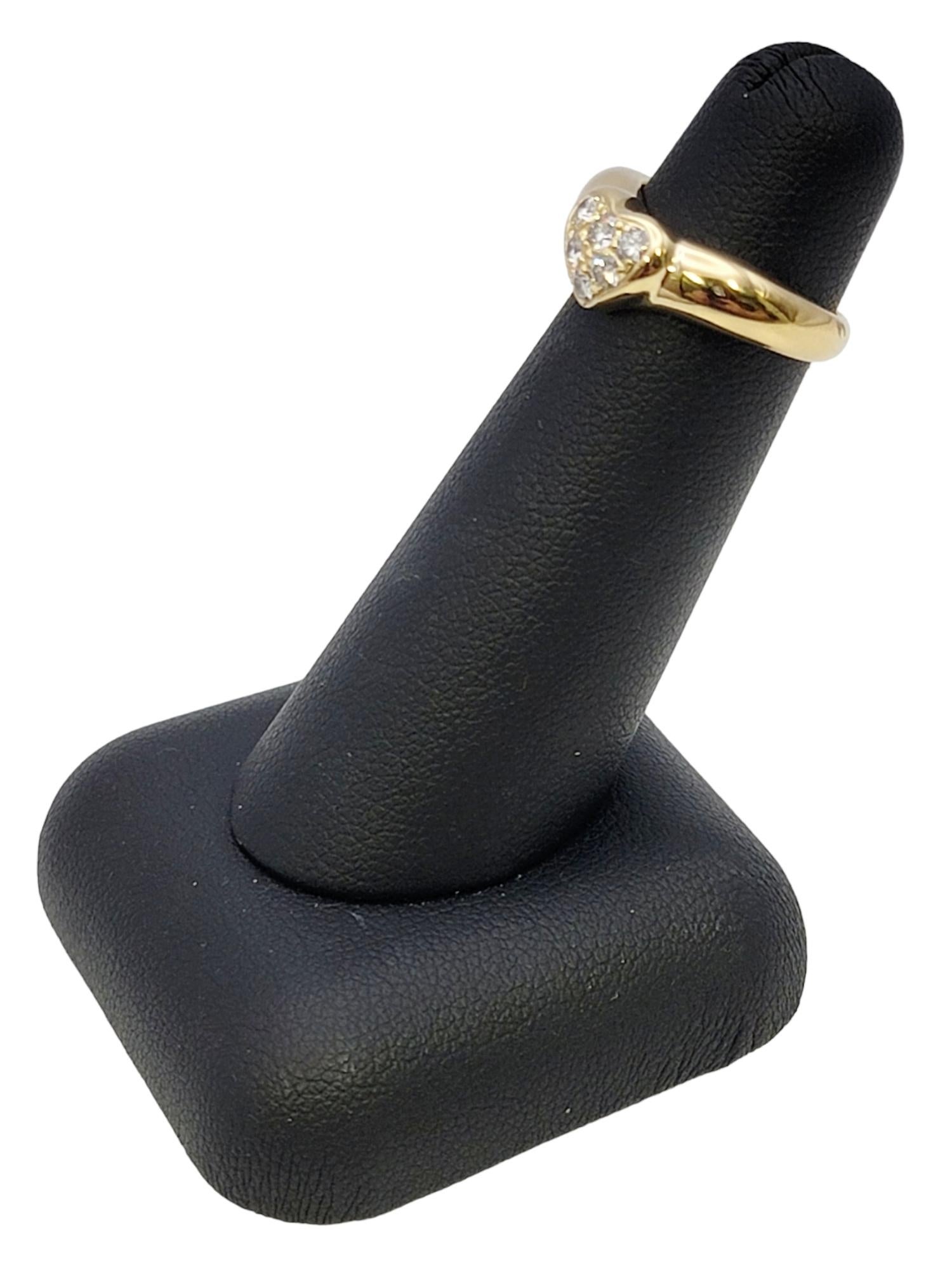 Weinlese Tiffany & Co. Gelbgoldring mit rundem Brillant-Diamant-Herz von Etoile im Angebot 10