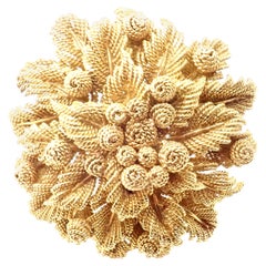 Vintage Tiffany & Co. Extra Large Yellow Gold Brooch