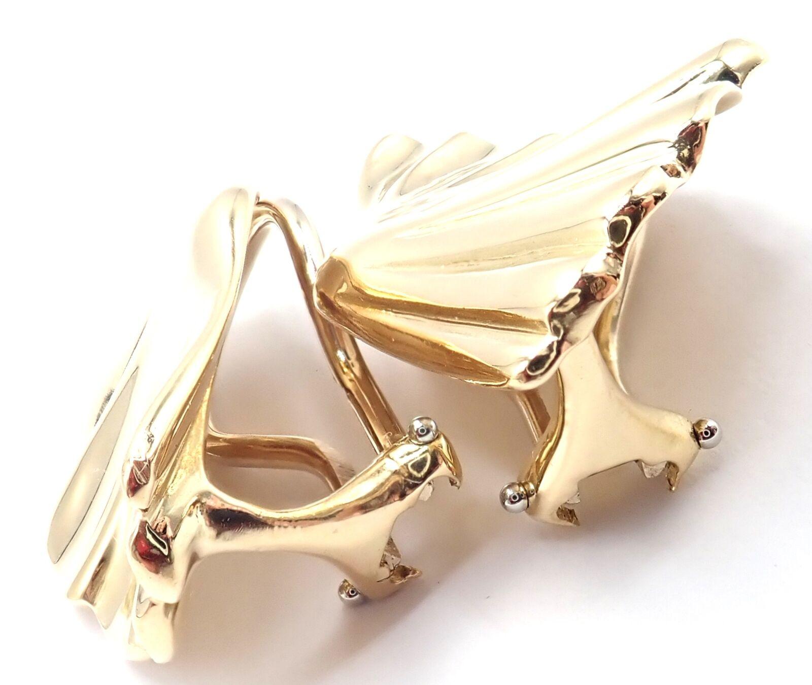 Vintage Tiffany & Co Fan Shell Yellow Gold Earrings For Sale 7