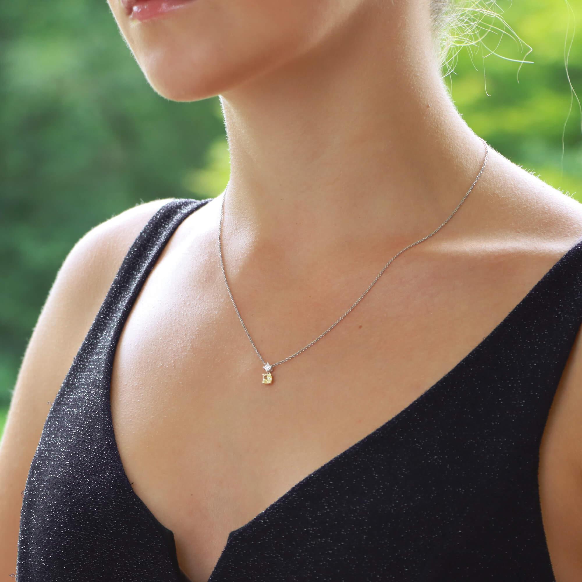 Tiffany store solitaire necklace