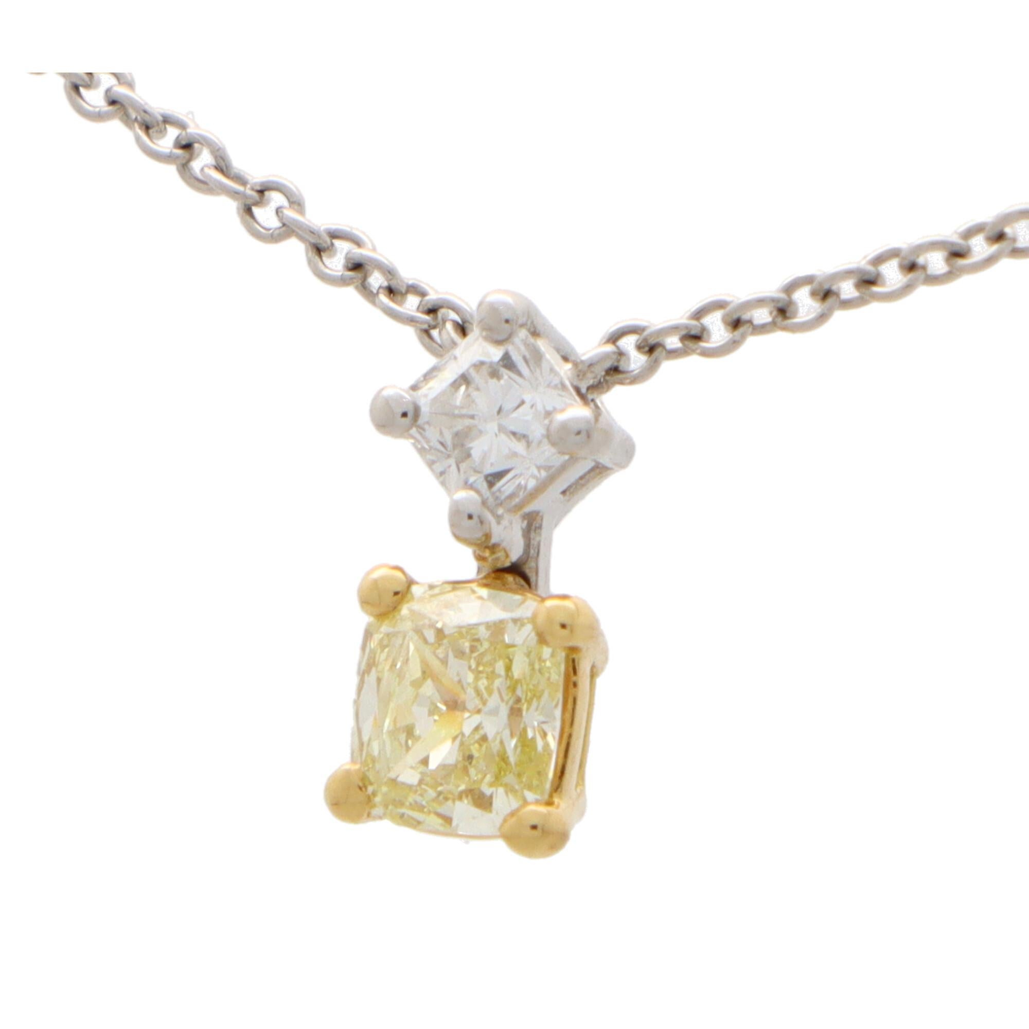 yellow diamond tiffany necklace