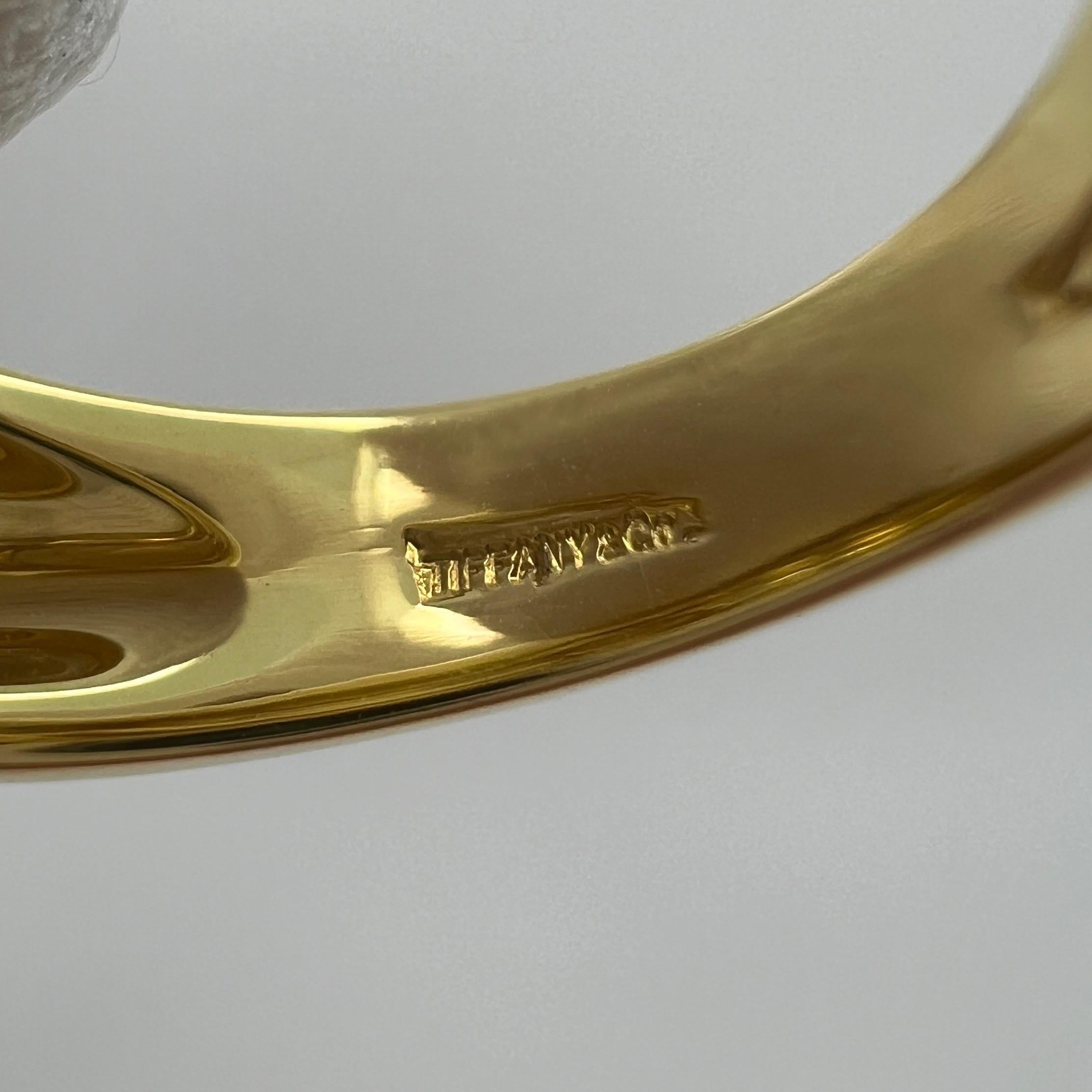 Tiffany & Co. 18 Karat Gelb-Gelbgold-Kuppelring mit feinem orangefarbenem Citrin 5