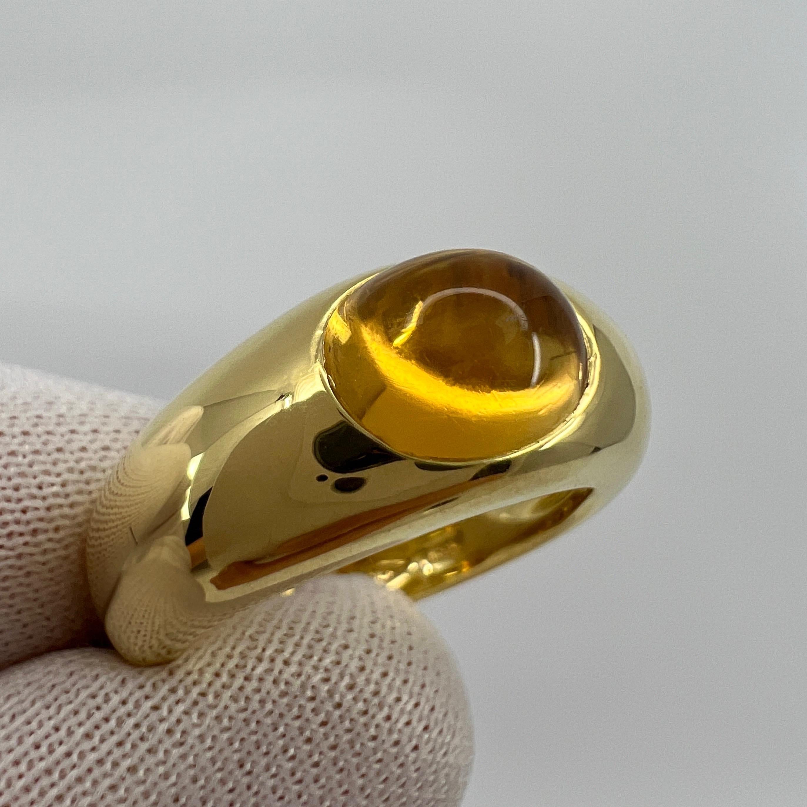 Tiffany & Co. 18 Karat Gelb-Gelbgold-Kuppelring mit feinem orangefarbenem Citrin 6