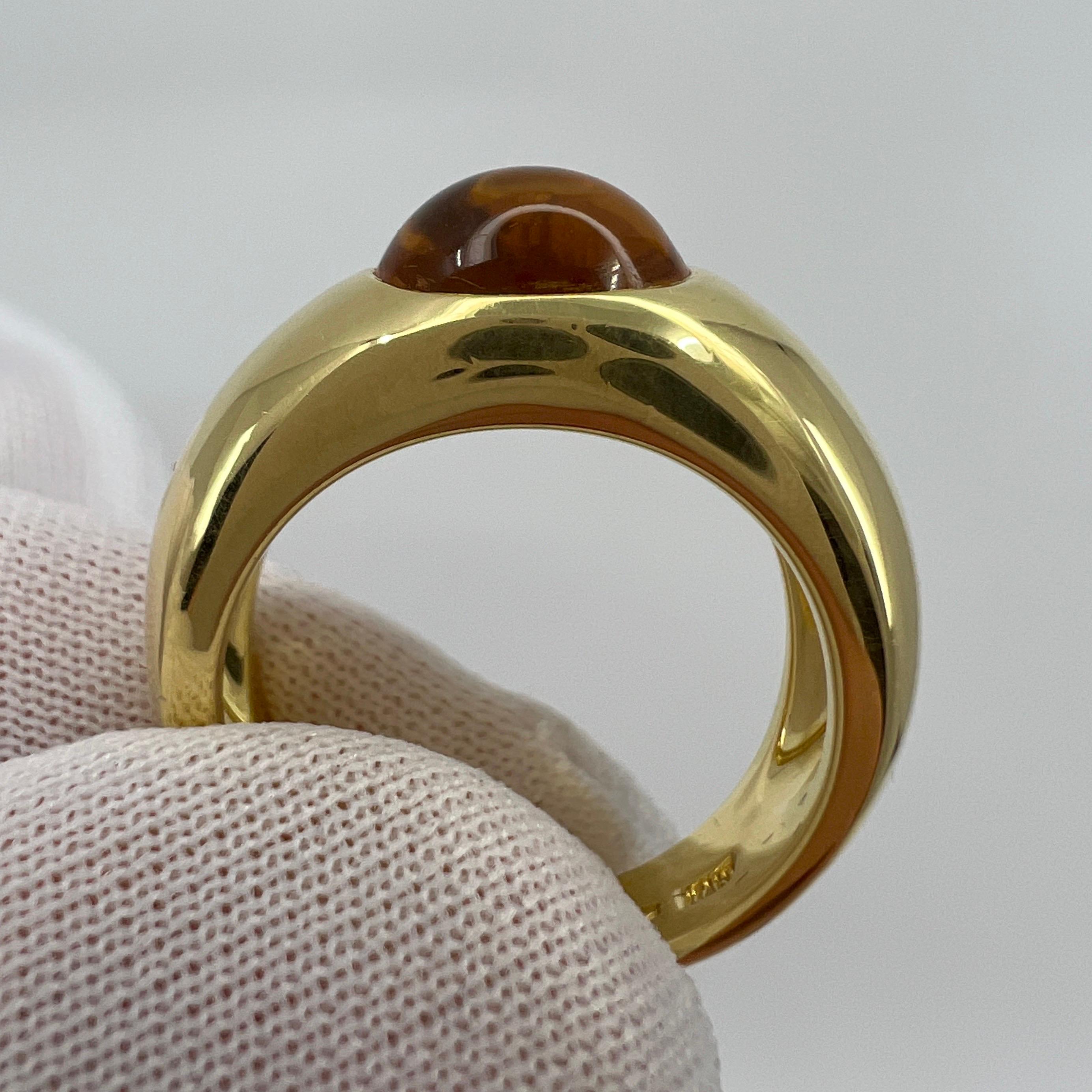 Tiffany & Co. 18 Karat Gelb-Gelbgold-Kuppelring mit feinem orangefarbenem Citrin im Zustand „Hervorragend“ in Birmingham, GB