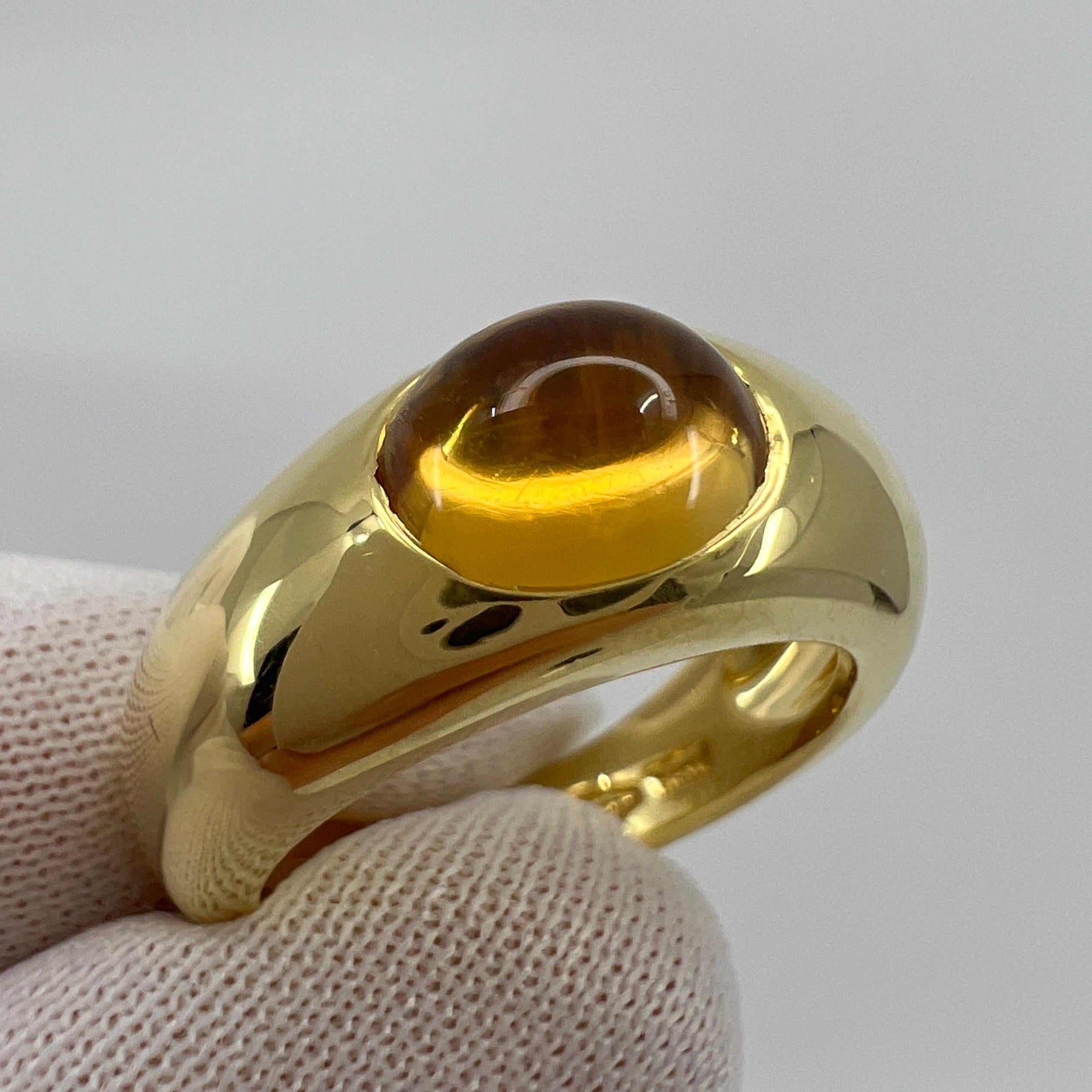 Tiffany & Co. 18 Karat Gelb-Gelbgold-Kuppelring mit feinem orangefarbenem Citrin für Damen oder Herren