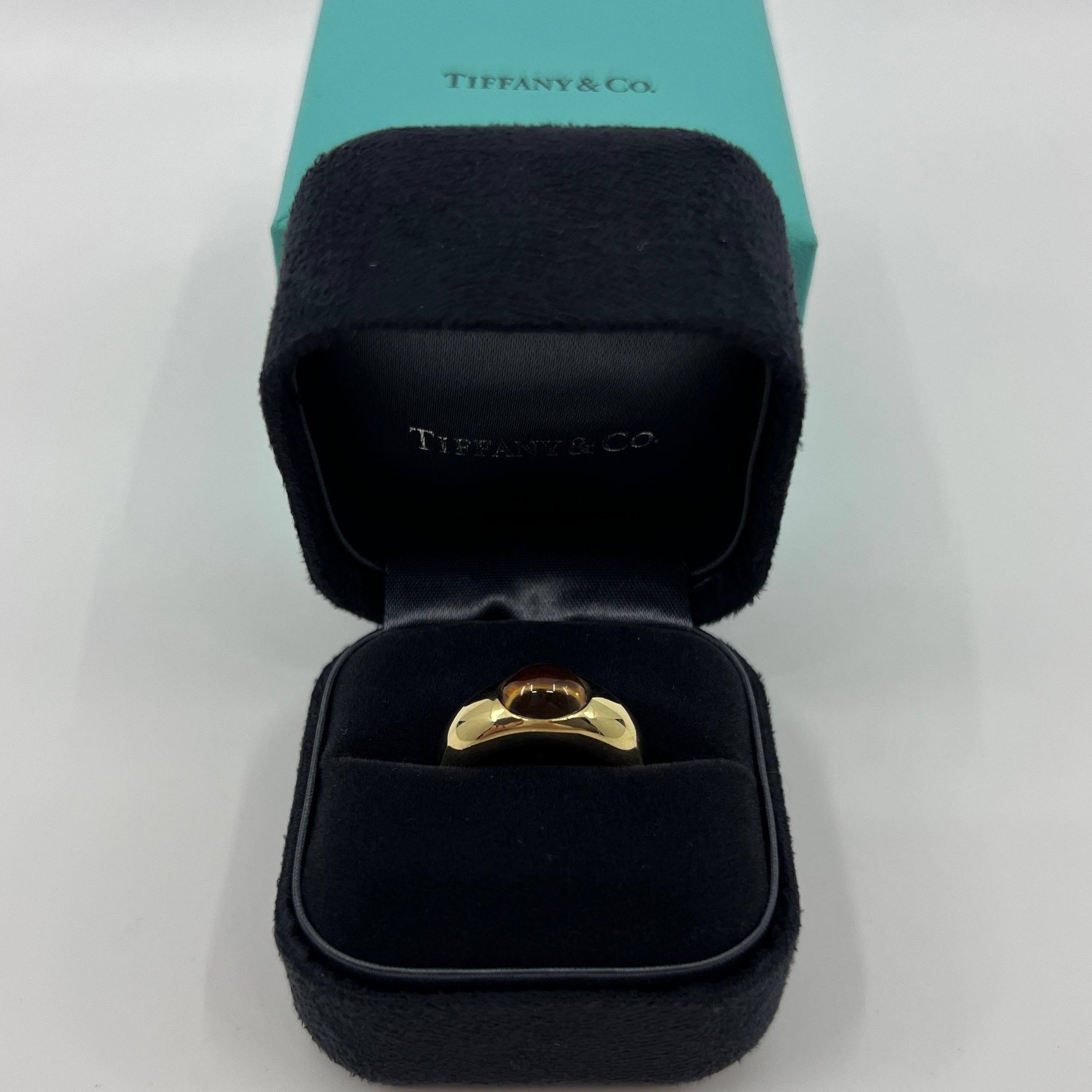Tiffany & Co. 18 Karat Gelb-Gelbgold-Kuppelring mit feinem orangefarbenem Citrin 1