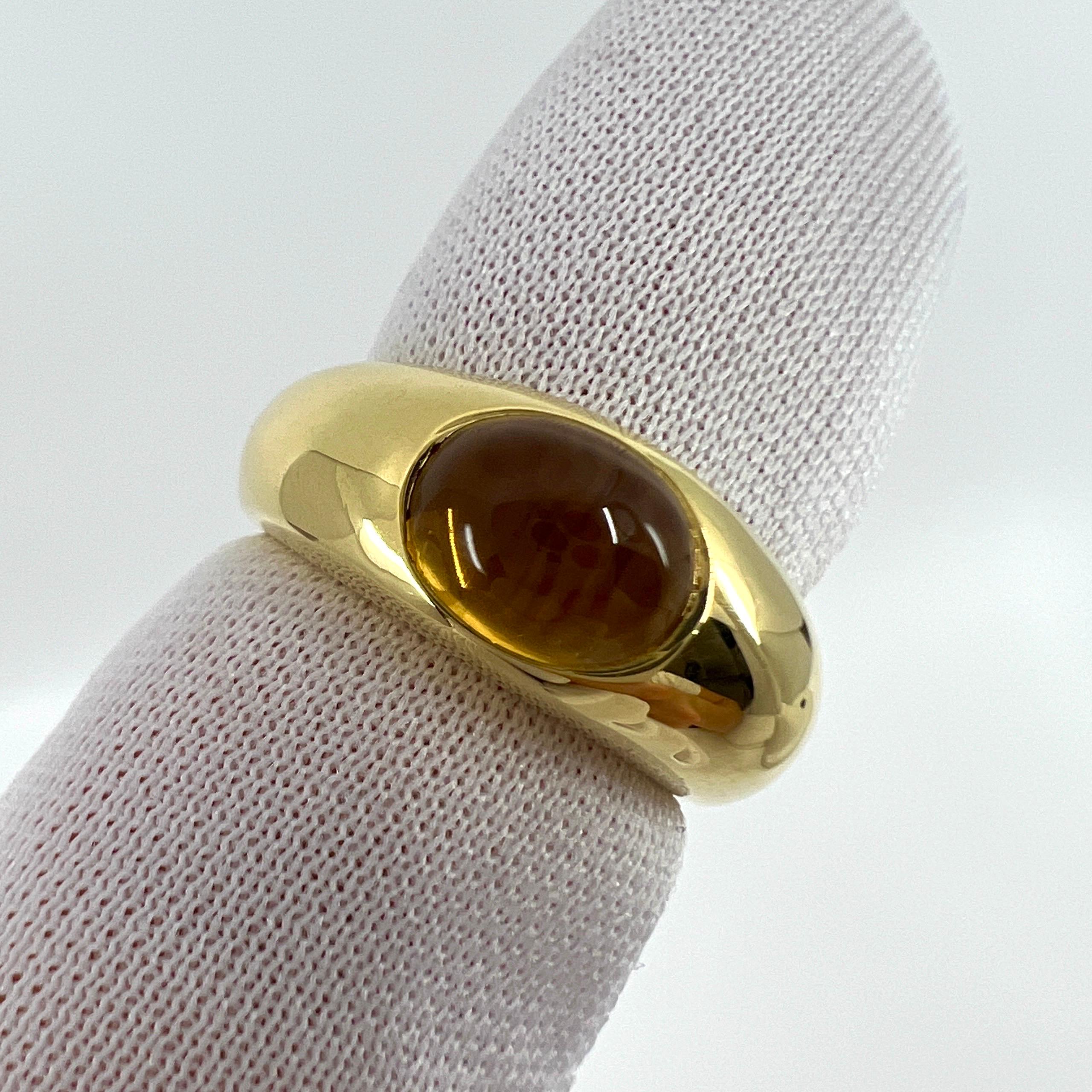 Tiffany & Co. 18 Karat Gelb-Gelbgold-Kuppelring mit feinem orangefarbenem Citrin 2