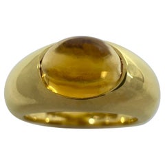 Tiffany & Co. 18 Karat Gelb-Gelbgold-Kuppelring mit feinem orangefarbenem Citrin