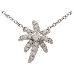 Vintage Tiffany & Co. Fireworks Diamond Pendant Necklace Set in Platinum