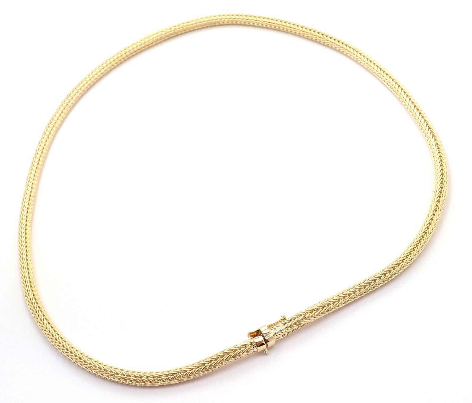 collier vintage en or jaune 18 carats avec chaîne en queue de renard de Tiffany Co.
Détails : 
Longueur : 17.25