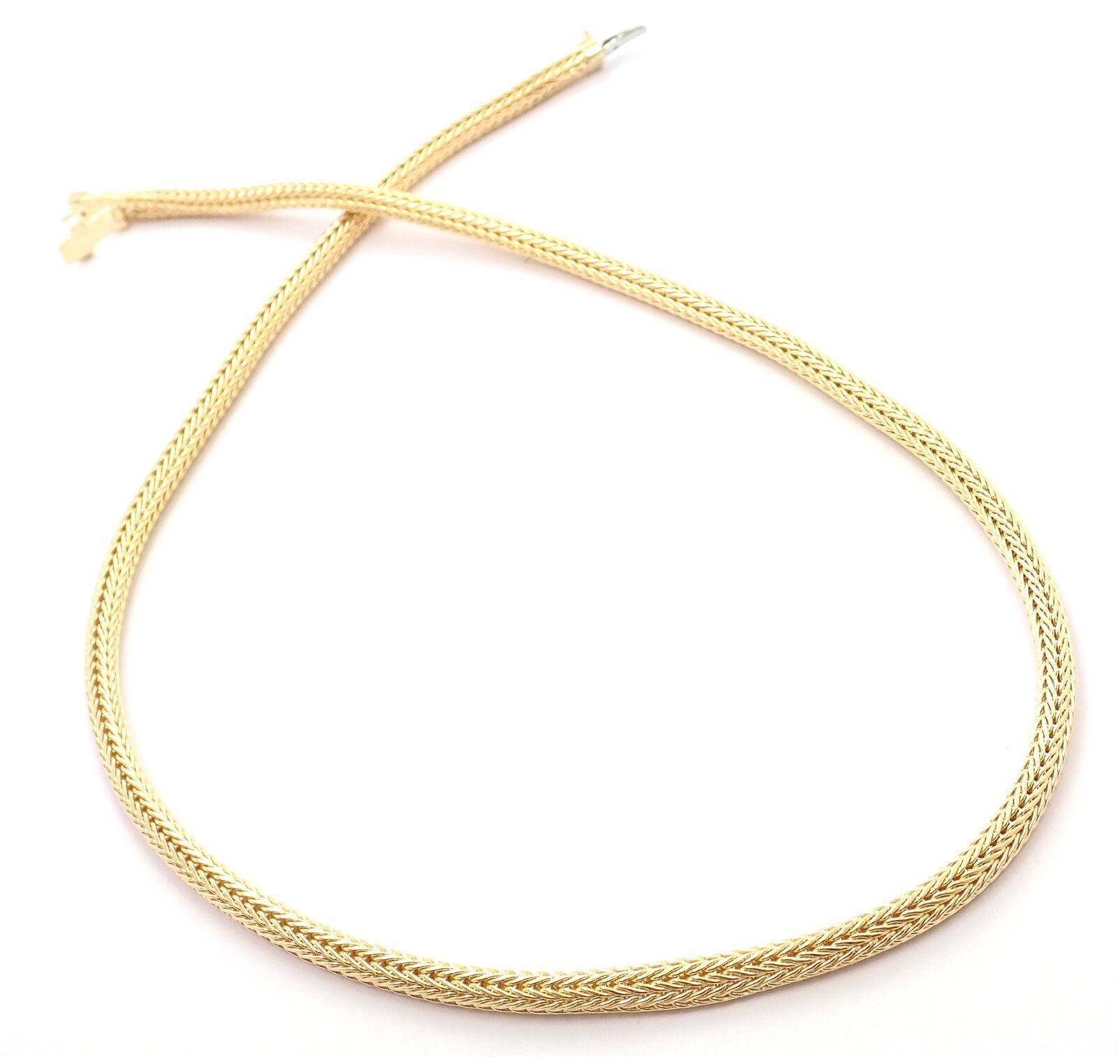 Vintage Tiffany & Co Foxtail Link Yellow Gold Chain Necklace In Excellent Condition For Sale In Holland, PA