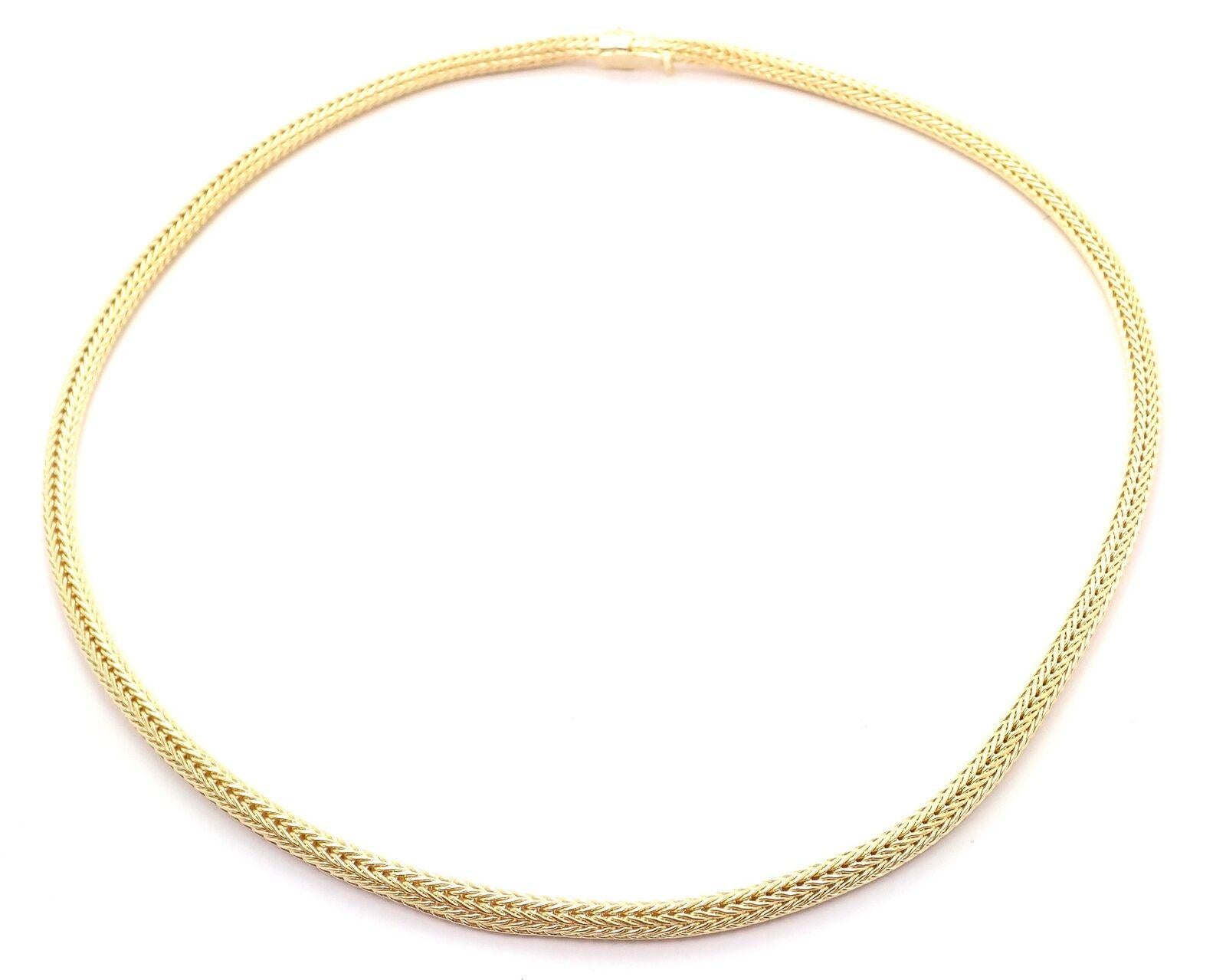 Vintage Tiffany & Co Foxtail Link Yellow Gold Chain Necklace For Sale 1