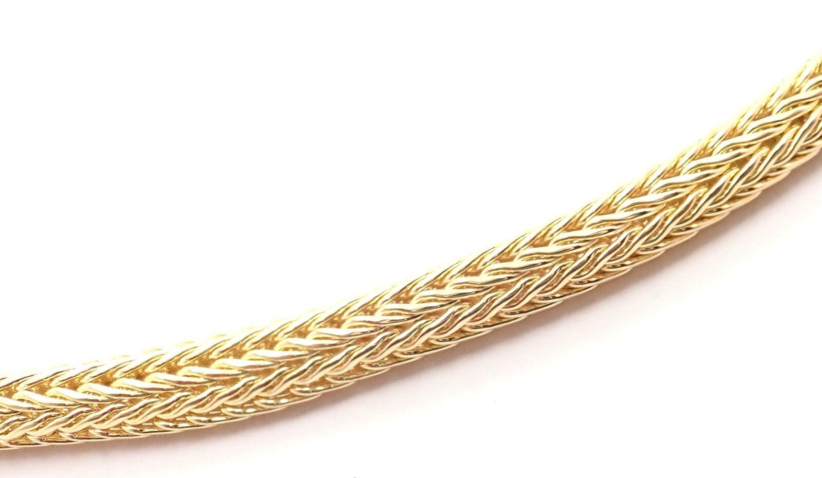 Vintage Tiffany & Co Foxtail Link Yellow Gold Chain Necklace For Sale 2