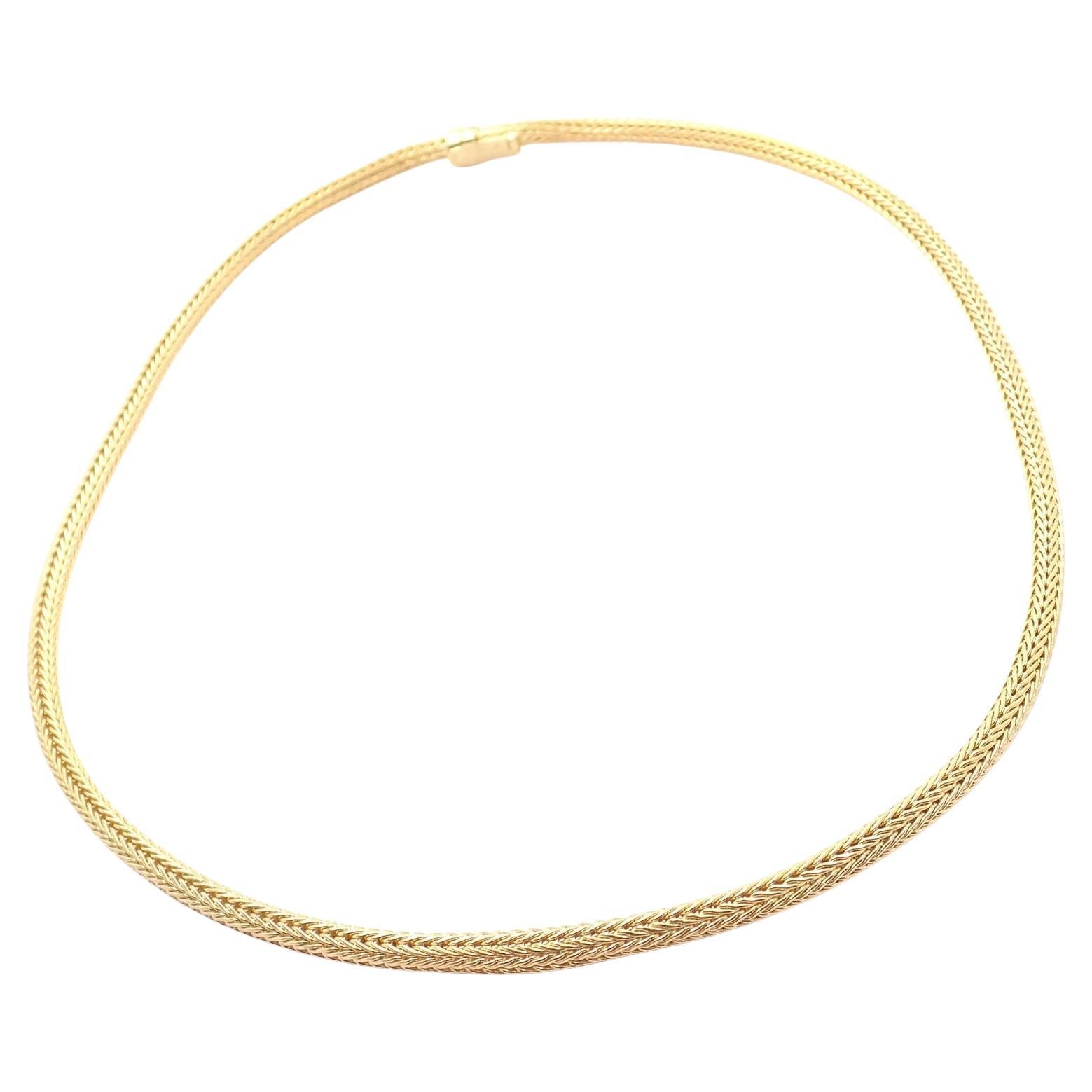 Vintage Tiffany & Co Foxtail Link Yellow Gold Chain Necklace For Sale