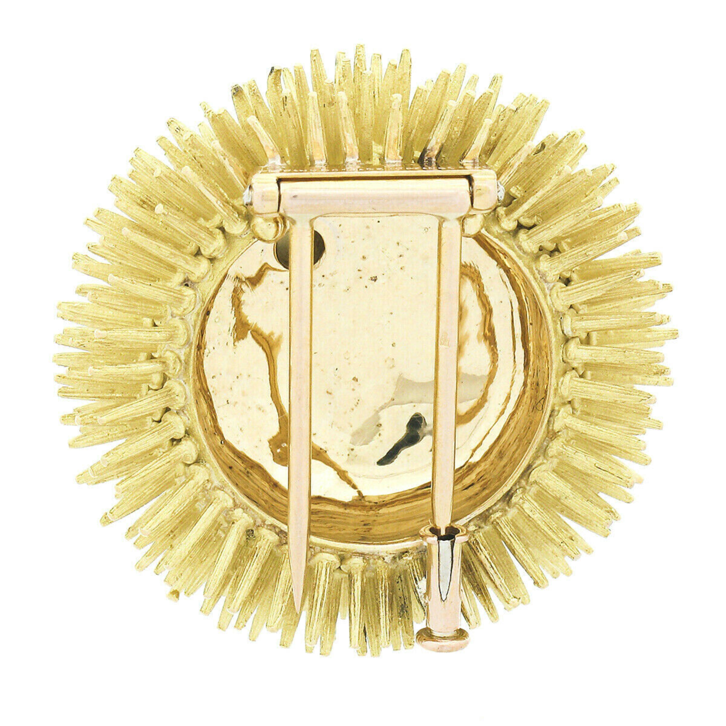 Women's or Men's Vintage Tiffany & Co. French 18k Gold Diamond Starfish on Sea Urchin Pin Brooch