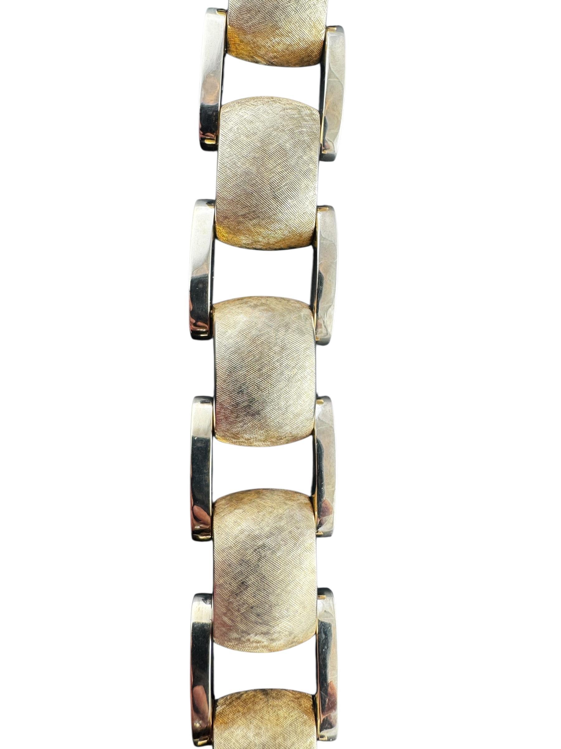 Vintage Tiffany & Co. Bracelet allemand à maillons épais en or jaune 14 carats #21619 en vente 1