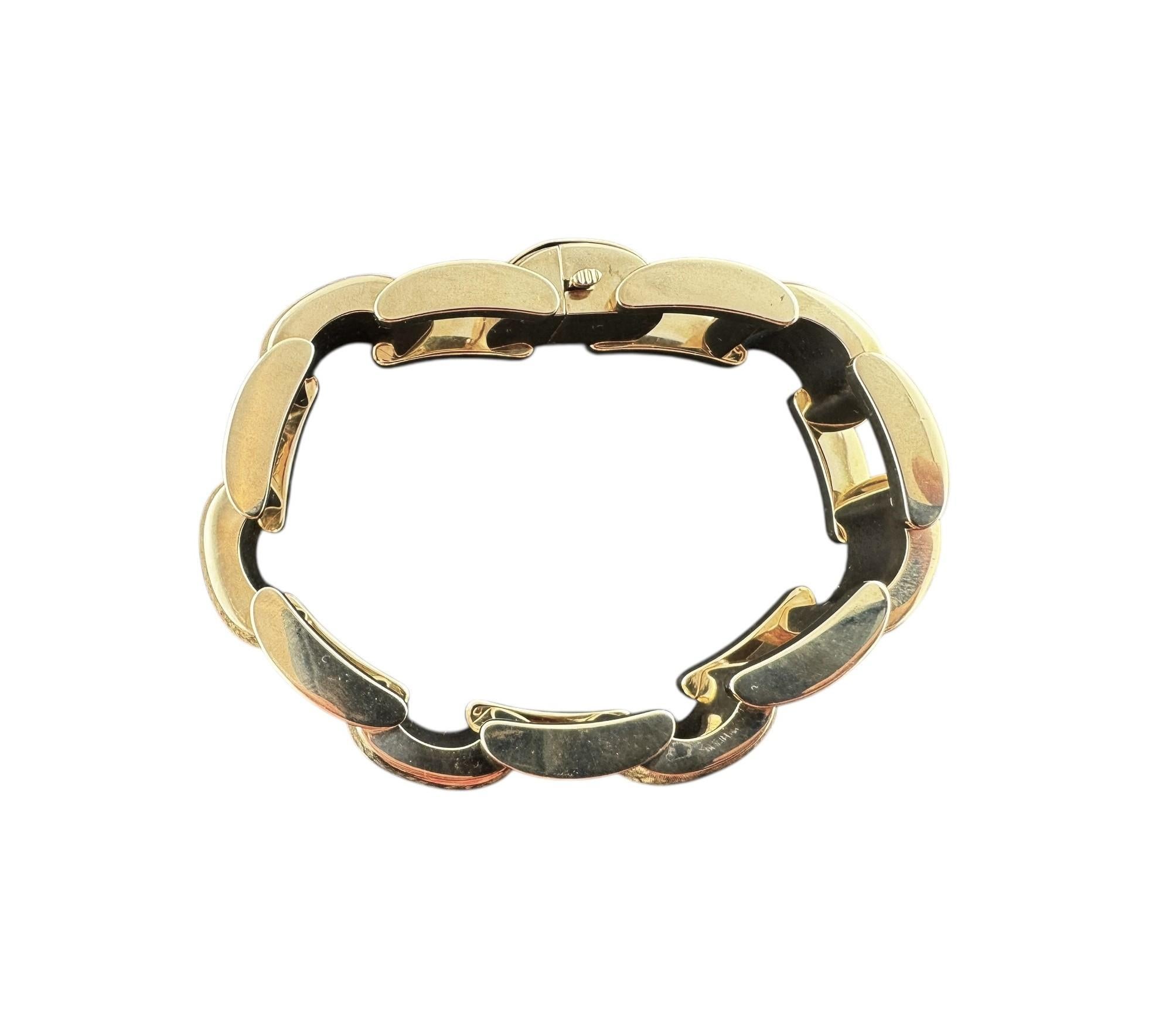 Vintage Tiffany & Co. Bracelet allemand à maillons épais en or jaune 14 carats #21619 en vente 4