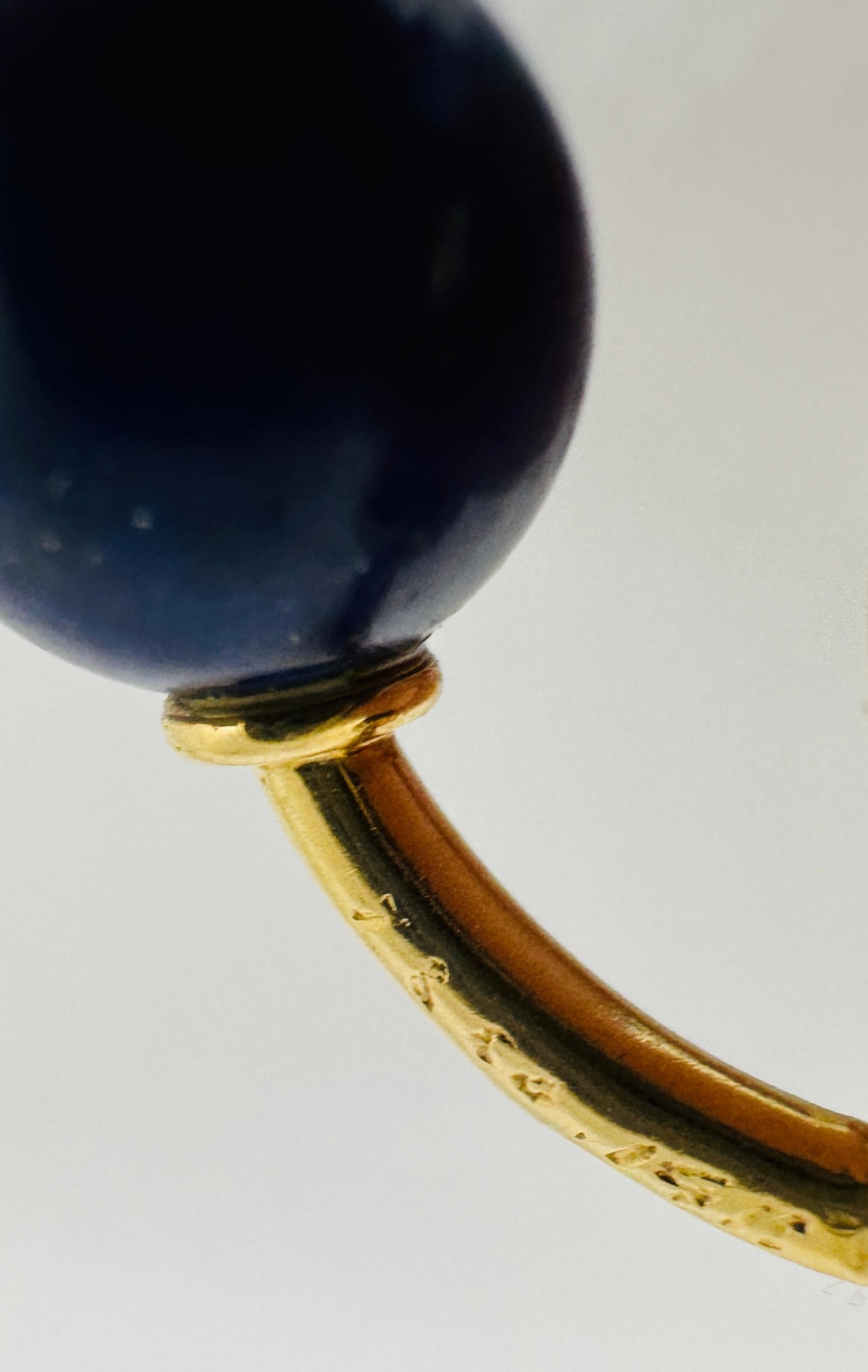 Vintage Tiffany & Co Gold and Lapis Cufflinks In Good Condition In San Rafael, CA