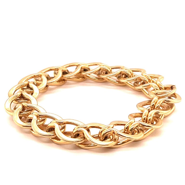 Vintage Tiffany and Co. 14 Karat Gold Bracelet at 1stDibs | antique gold  link bracelet, tiffany bracelet gold, tiffany gold bracelet vintage