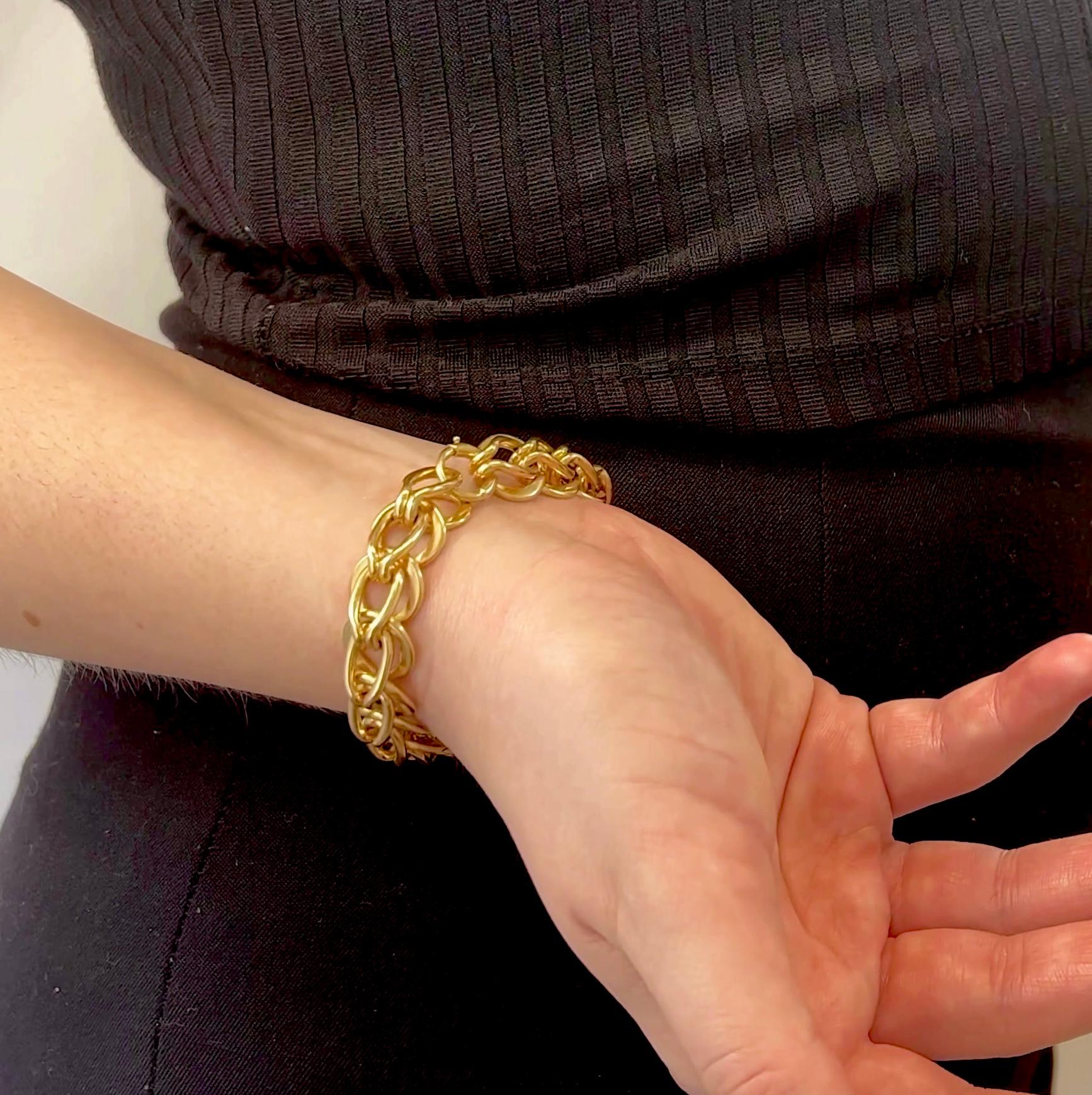 antique gold link bracelet