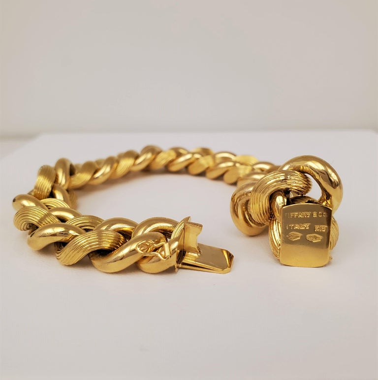 Vintage Tiffany And Co Gold Link Bracelet At 1stdibs