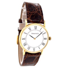 Vintage Tiffany & Co. Gold Watch Baume Mercier Band