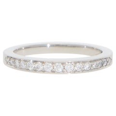 Weinlese Tiffany & Co. Halb-Eternity-Diamantring aus Platin
