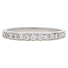 Vintage Tiffany & Co. Half Eternity Diamond Ring in Platinum