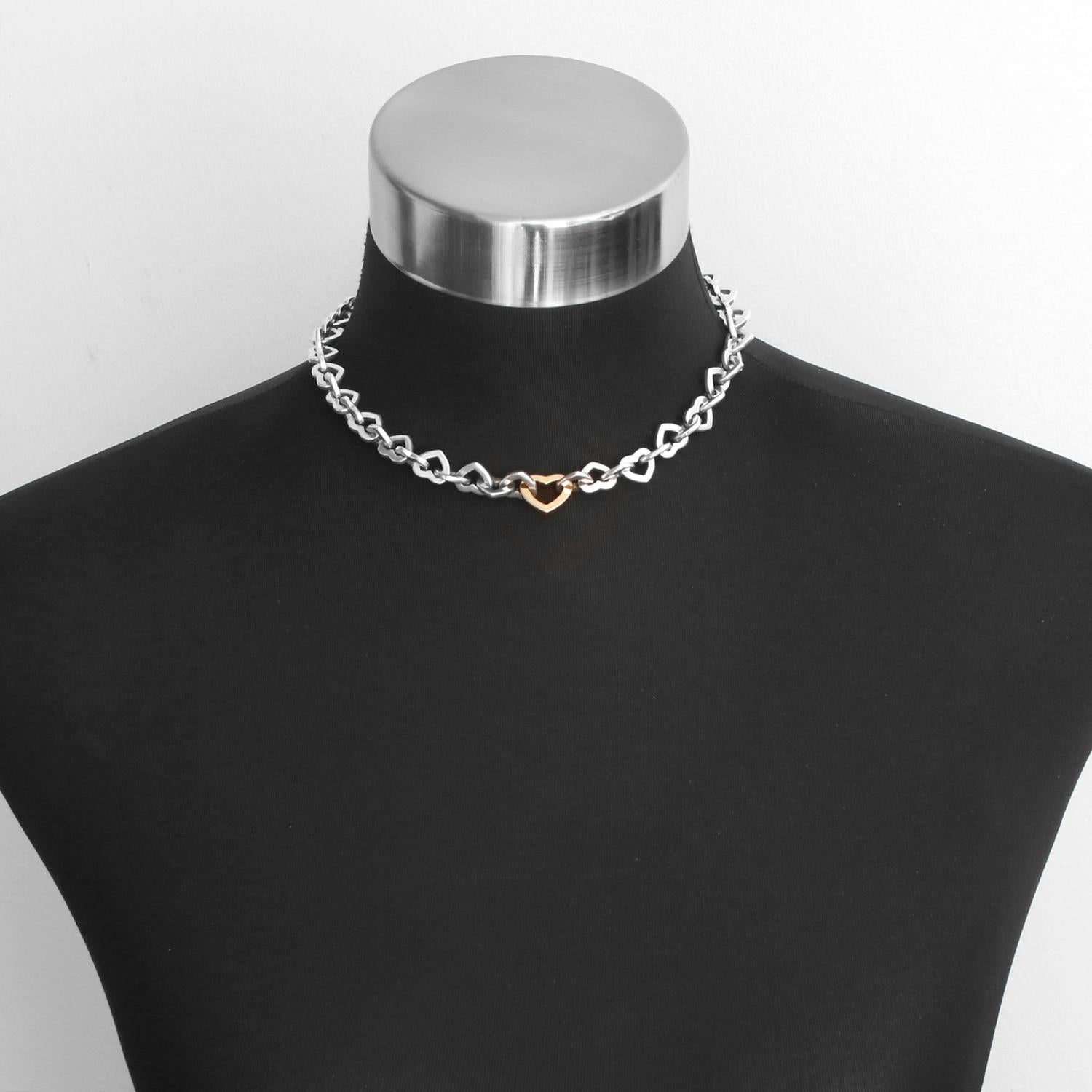 tiffany heart link necklace