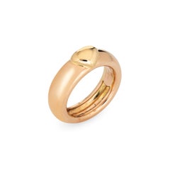 Vintage Tiffany & Co Heart Ring 18k Yellow Gold Band circa 1993 Fine Jewelry