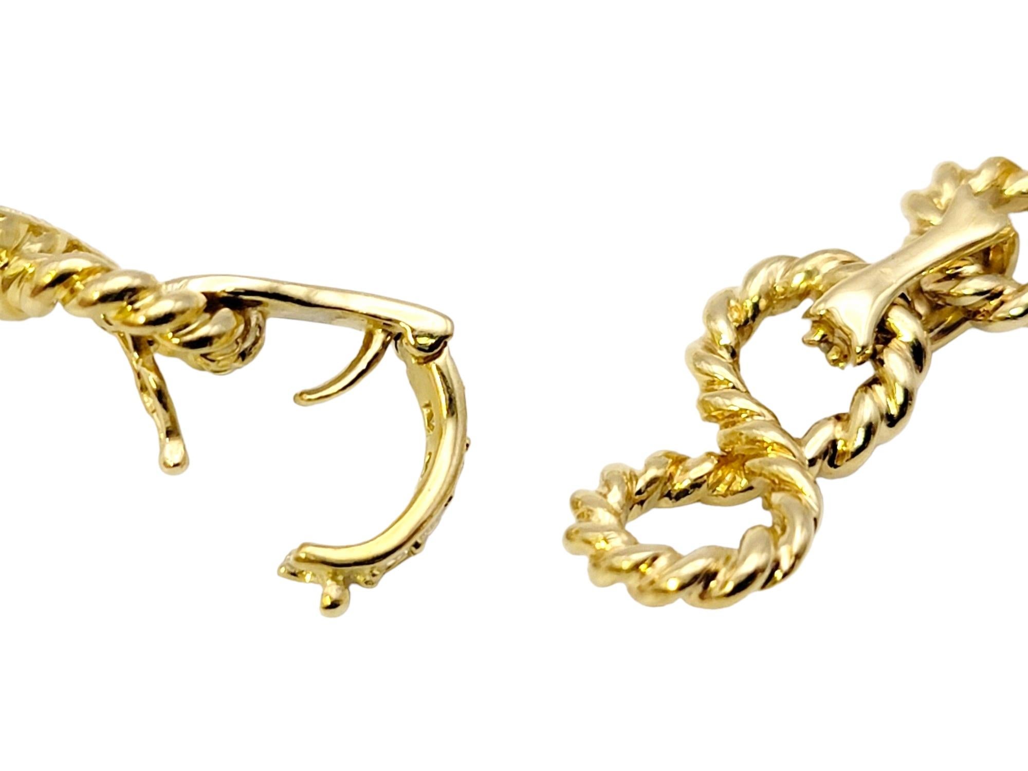 Vintage Tiffany & Co. Infinity Link Bracelet with Diamonds 18 Karat Yellow Gold 1