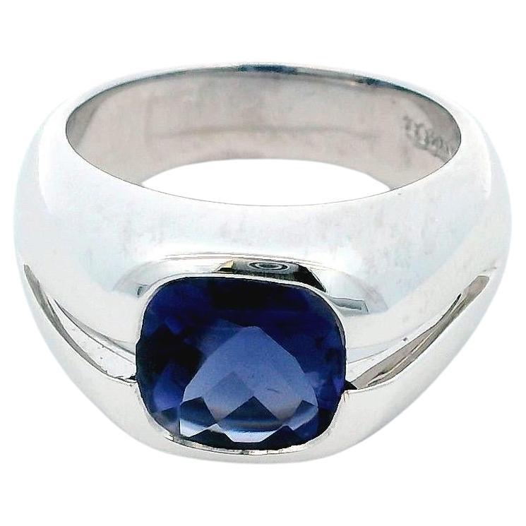 Weinlese Tiffany & Co. Solitär-Ring aus 18 Karat Weißgold mit Iolith