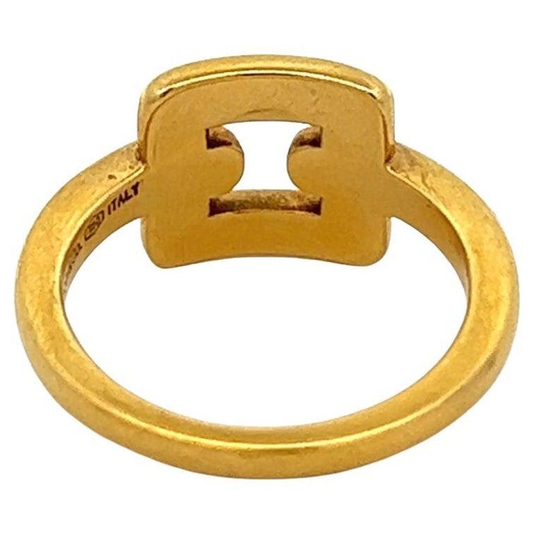 Vintage Tiffany & Co. Italian 18k Yellow Gold Biscayne Buckle Ring 2