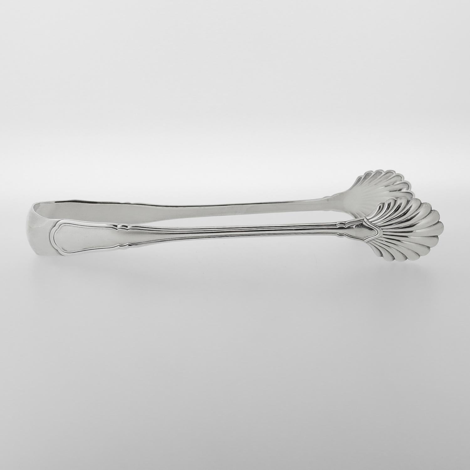 Vintage Tiffany & Co. Tenaza para azúcar o hielo de concha de plata de ley italiana en venta 5