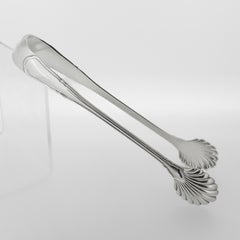 Vintage Tiffany & Co. Italian Sterling Silver Shell Bowl Sugar or Ice Tongs