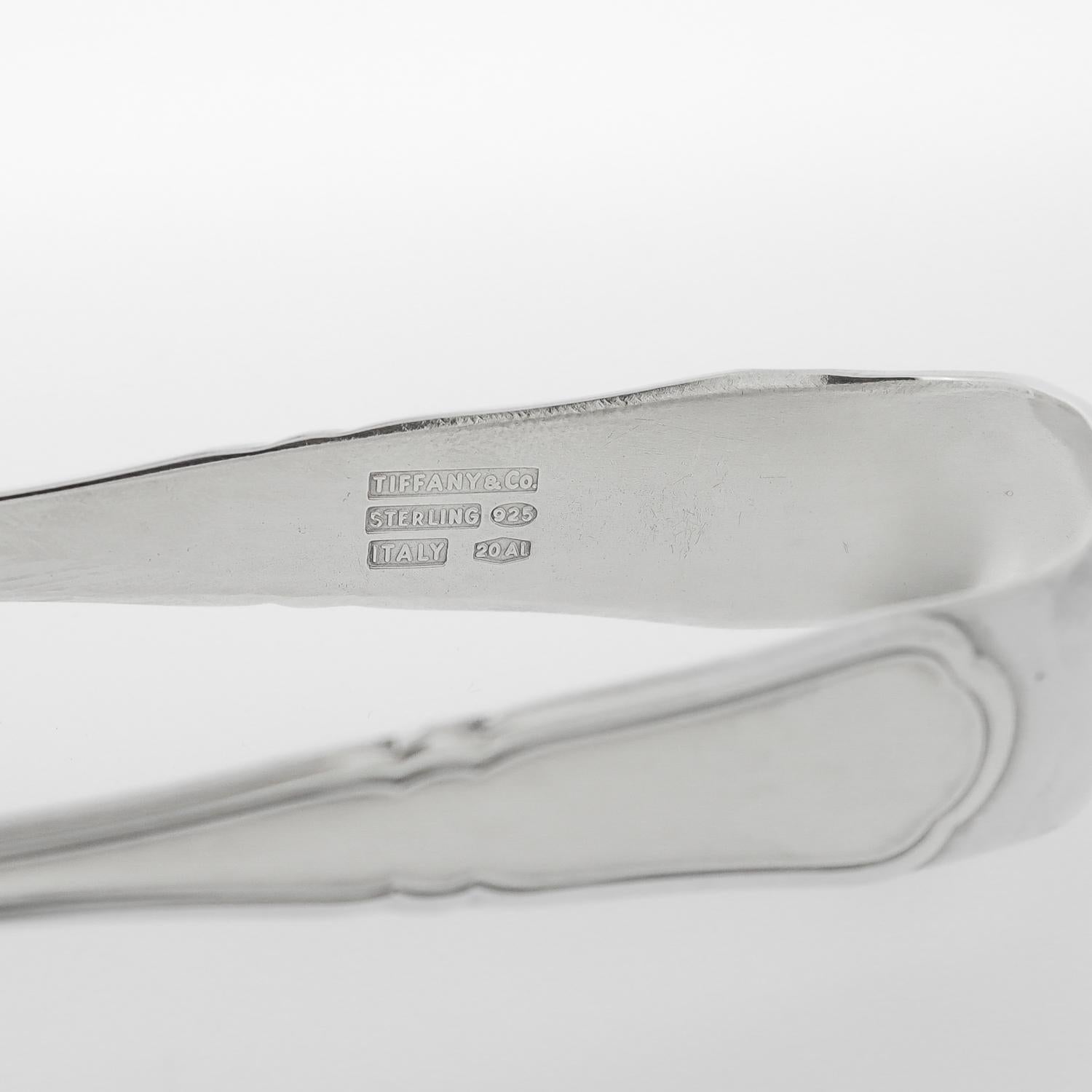 Vintage Tiffany & Co. Tenaza para azúcar o hielo de concha de plata de ley italiana en venta 1