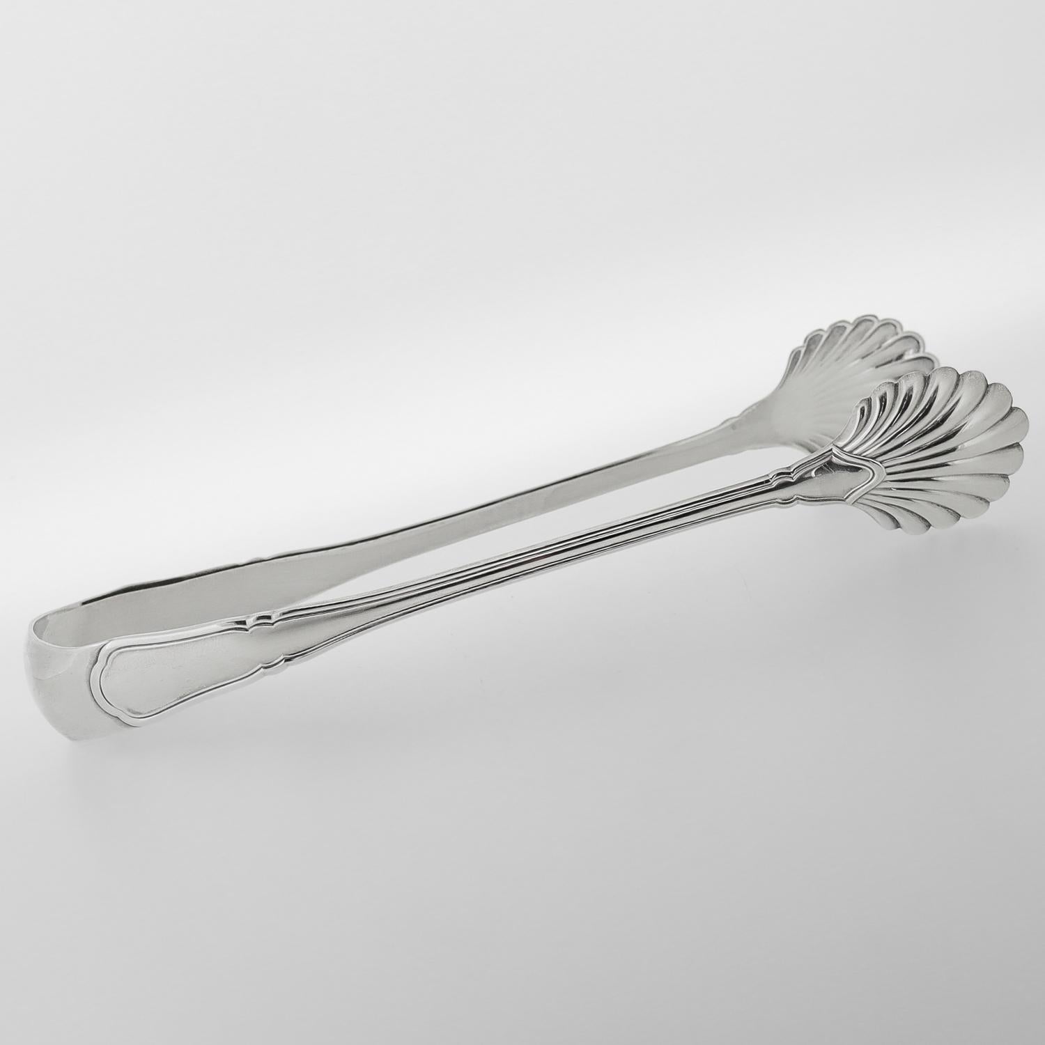 Vintage Tiffany & Co. Tenaza para azúcar o hielo de concha de plata de ley italiana en venta 4
