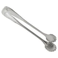 Vintage Tiffany & Co. Italian Sterling Silver Shell Bowl Sugar or Ice Tongs