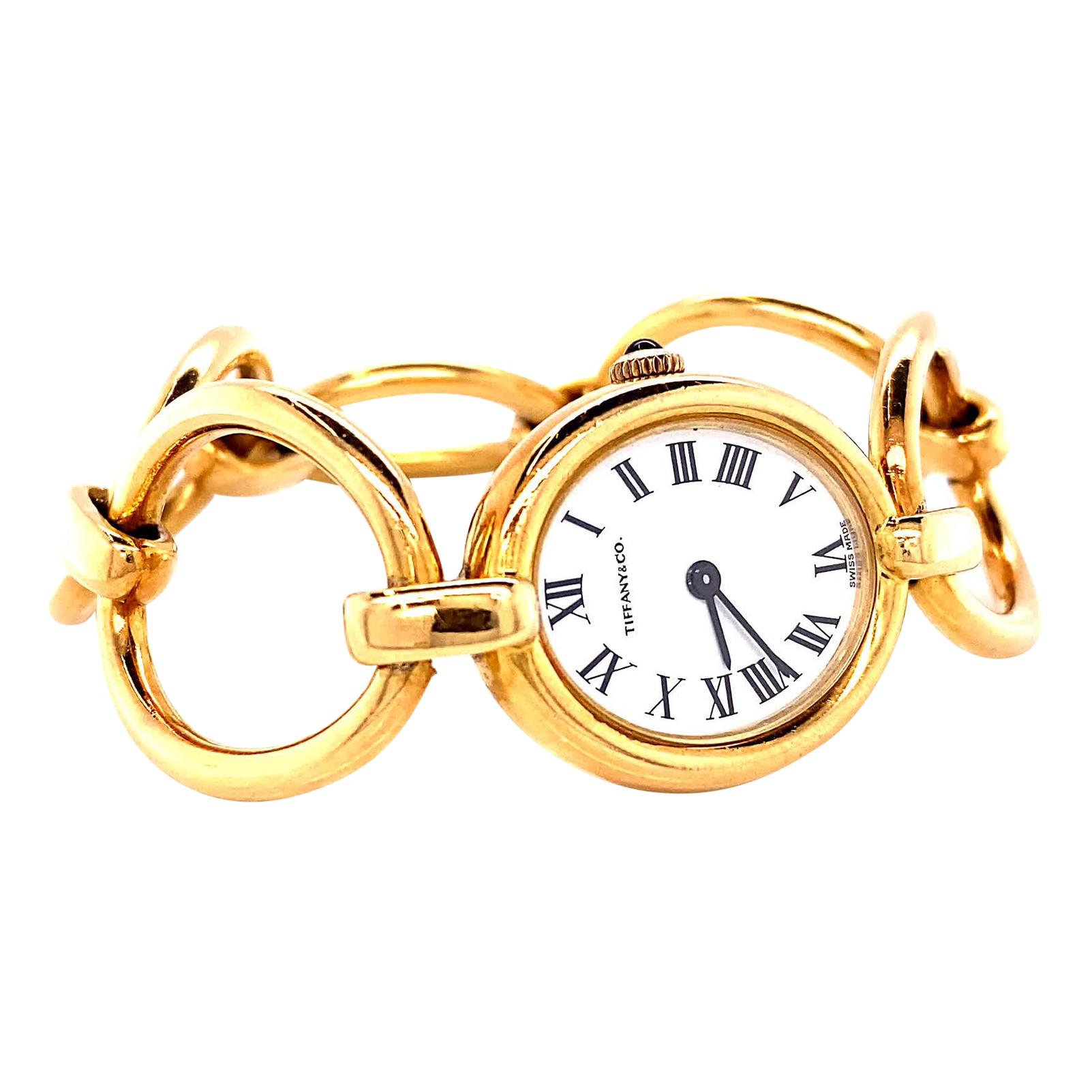 Vintage Tiffany & Co. Italy 18 Karat Gold Watch Bracelet