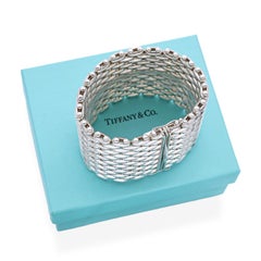 Vintage Tiffany & Co Italy Sterling Silver Wide Bracelet