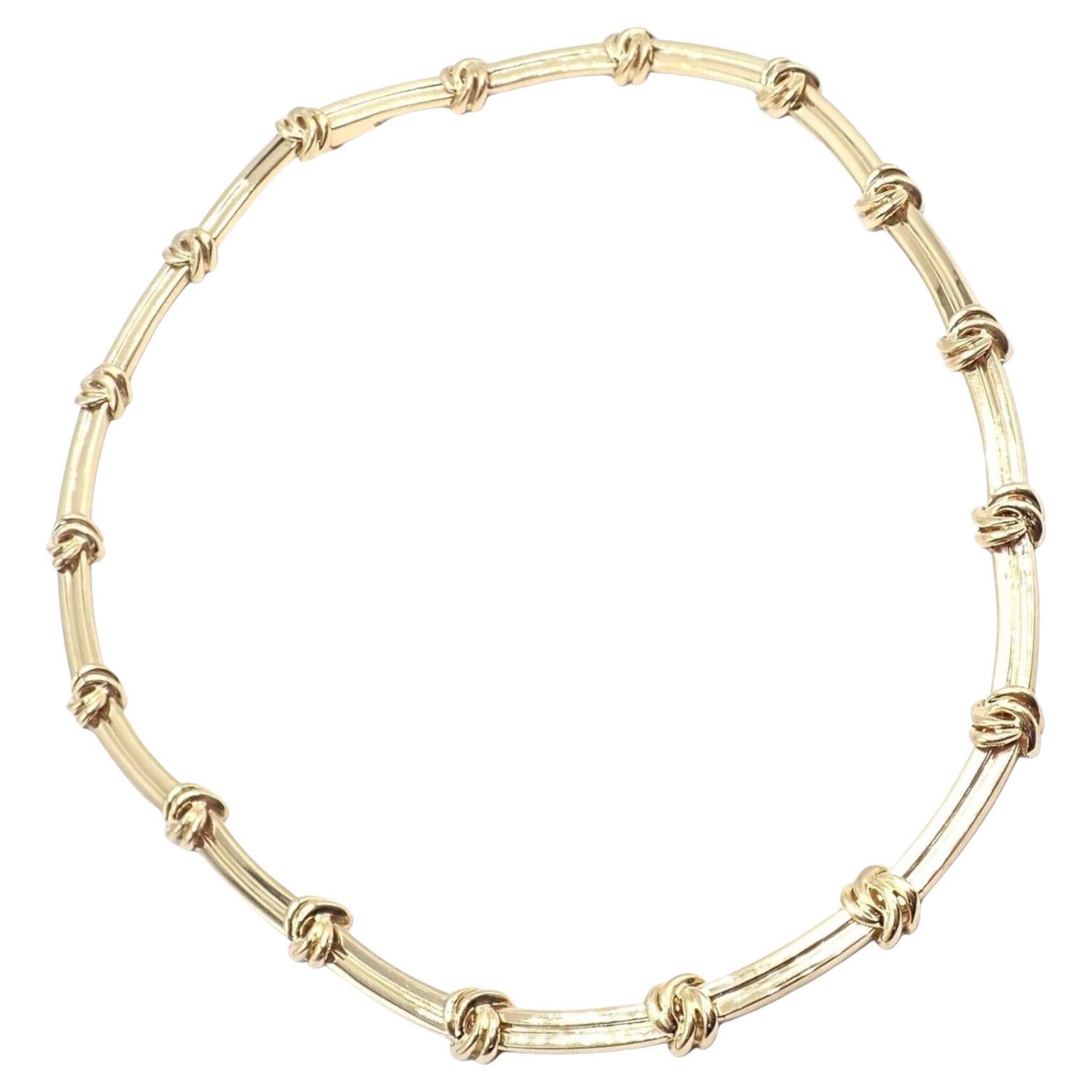 Vintage Tiffany & Co. Knot Link Gelbgold Halskette