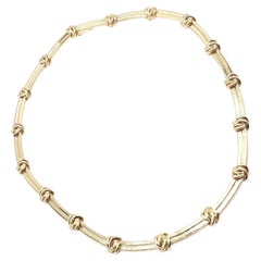 Vintage Tiffany & Co. Knot Link Gelbgold Halskette